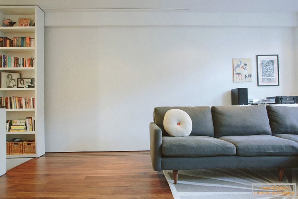 A spacious stylish stylish duplex living room in Manhattan