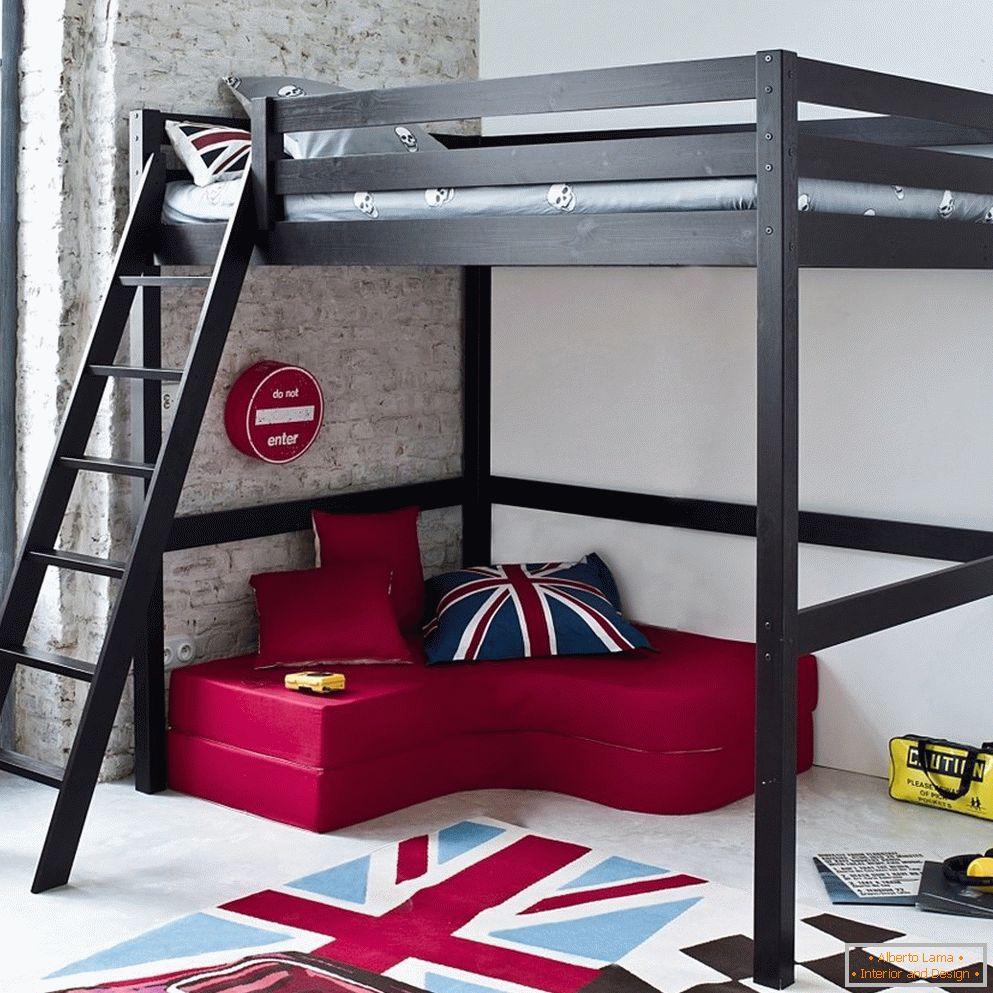 Bunk bed in minimalist style