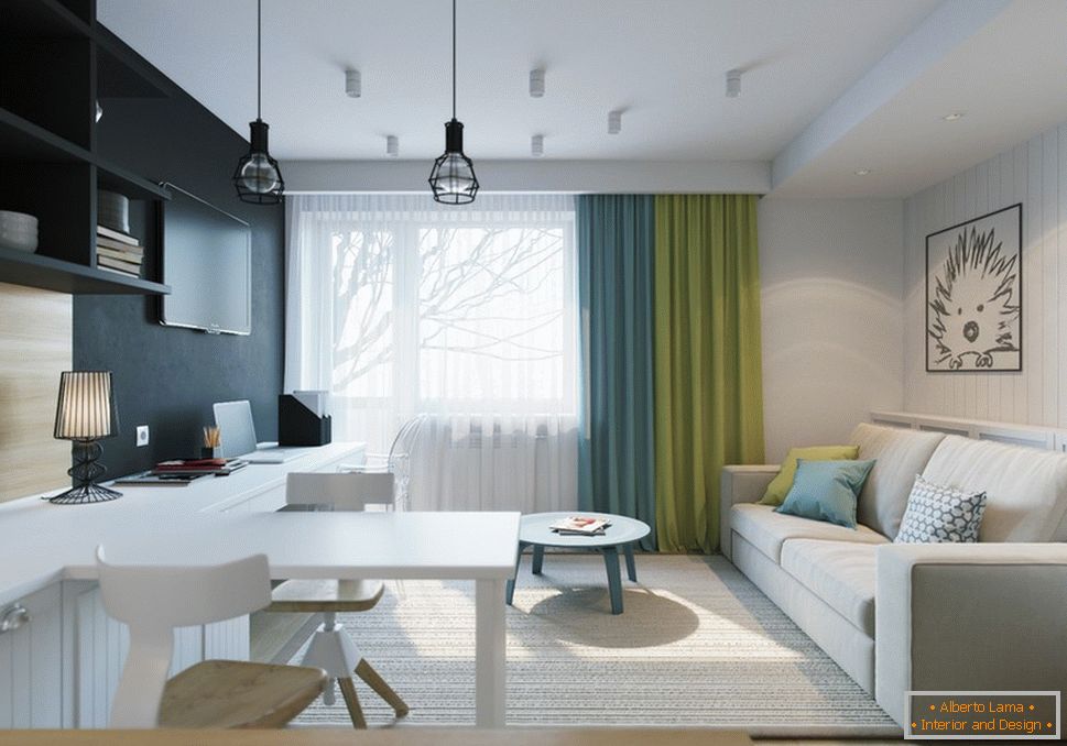 Light colors in the interior of a small apartment