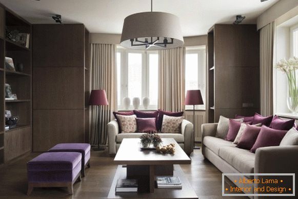 Hall design in an apartment in dark colors photo 2