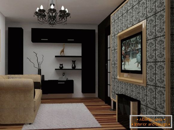 Classic design of the hall 18 square meters photo 1