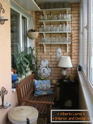 Elegant design of a small balcony