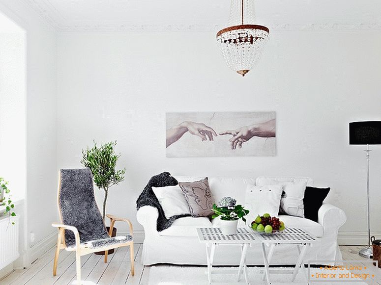 Interior of a modern living room apartment in Sweden