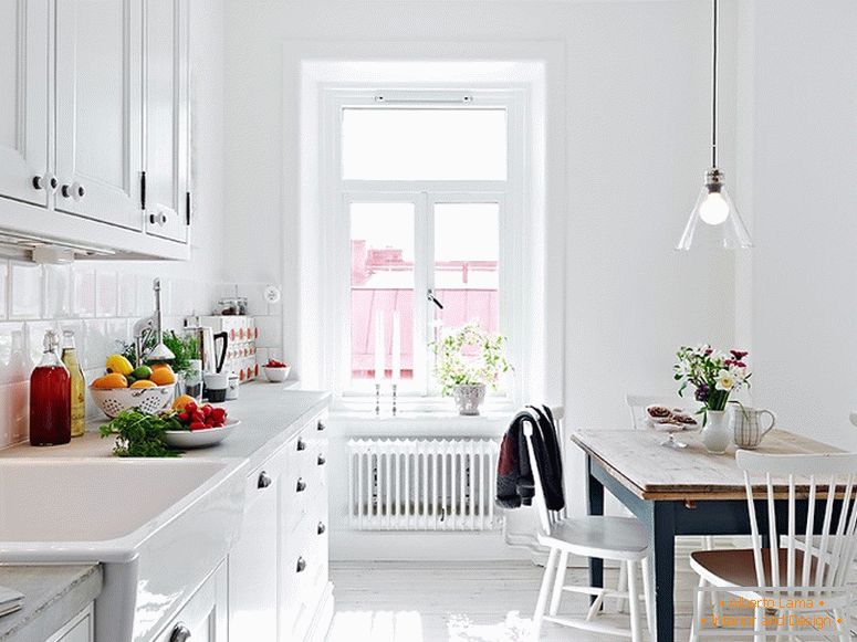 Interior of modern kitchen apartments in Sweden