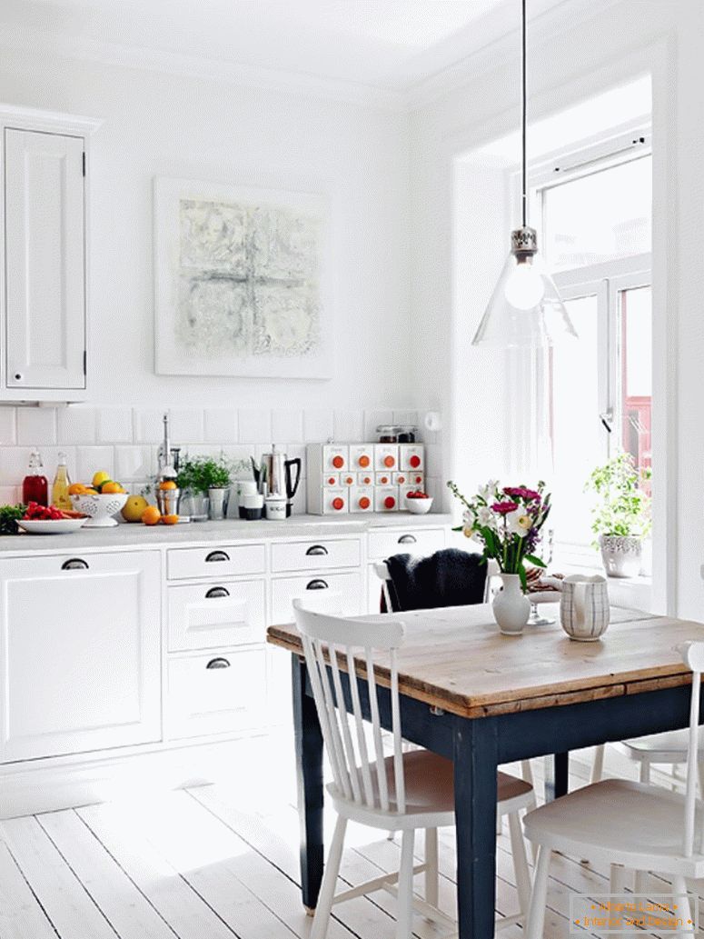 Interior of modern kitchen apartments in Sweden