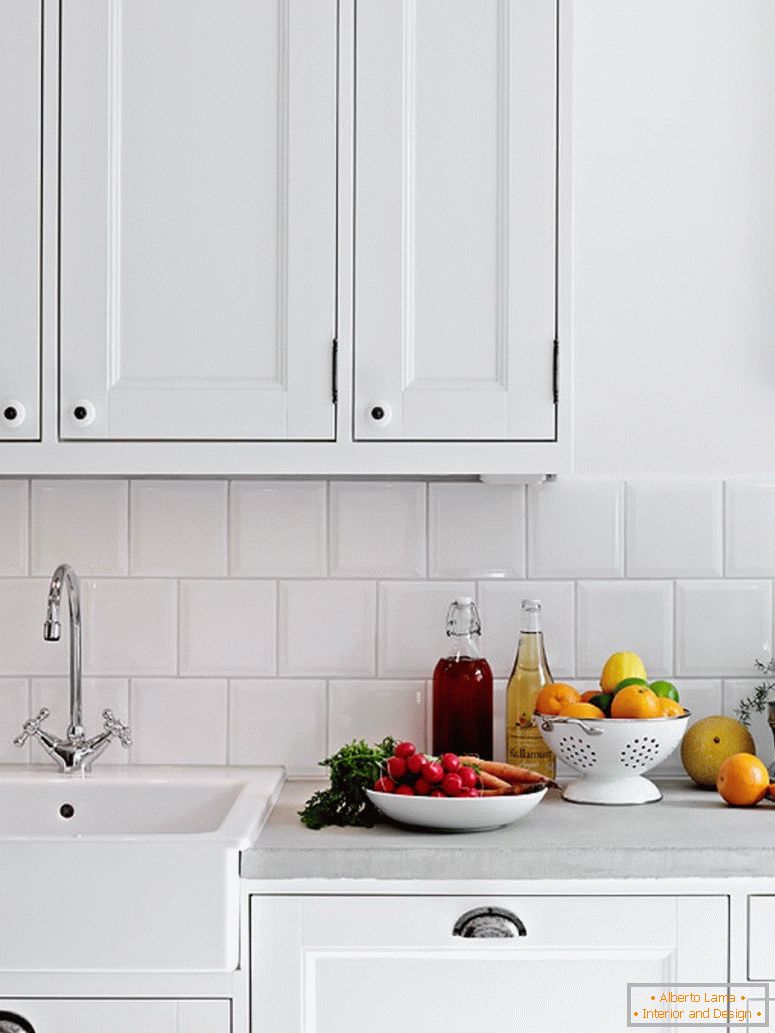 Interior of modern kitchen apartments in Sweden