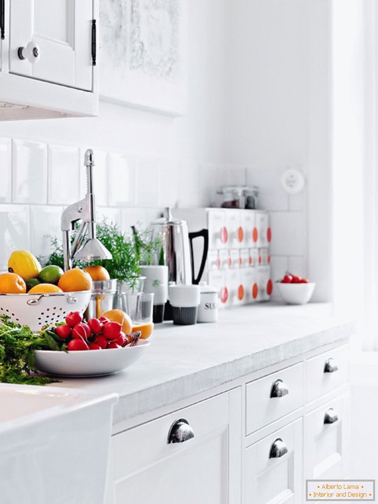 Interior of modern kitchen apartments in Sweden