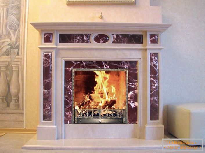 Classic tiled fireplace