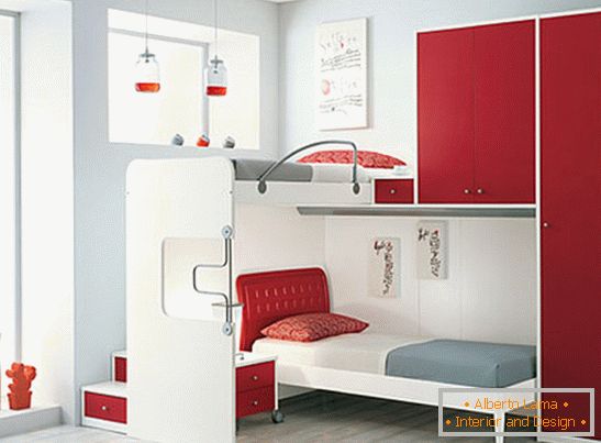 Bunk bed in the nursery
