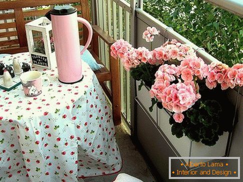 Folding furniture on a small balcony