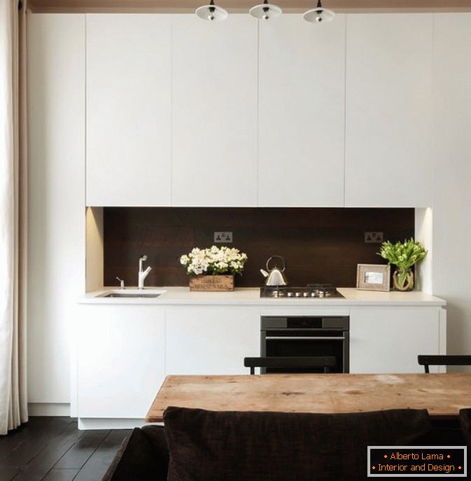Kitchen apartment-studio in a modern style