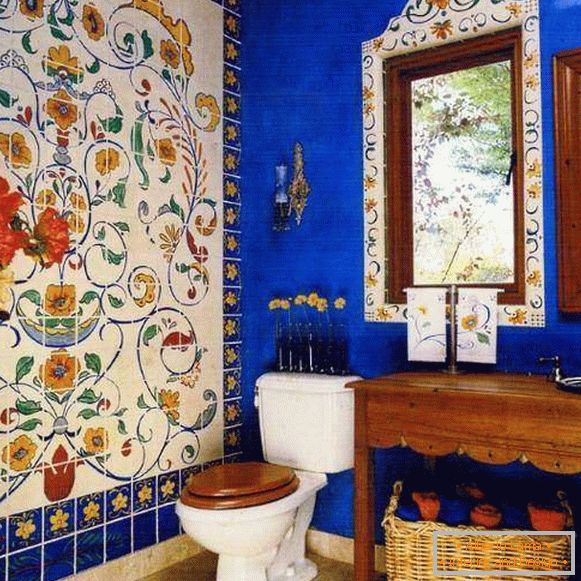Interior design in ethnic style - photo bathroom
