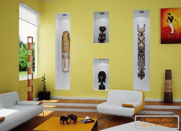 Ethnic interior with an African decor