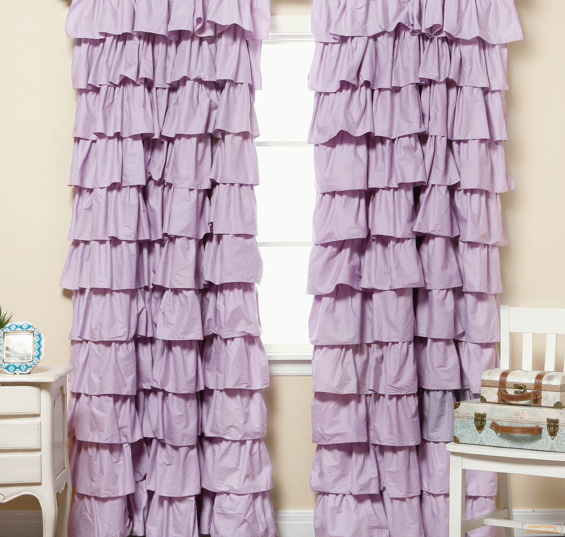 Original purple curtains