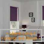 Roman curtains of violet color