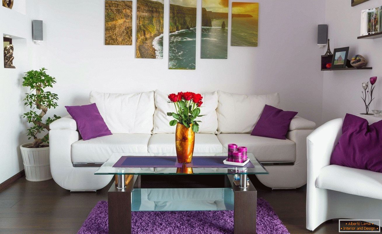 Purple decor elements
