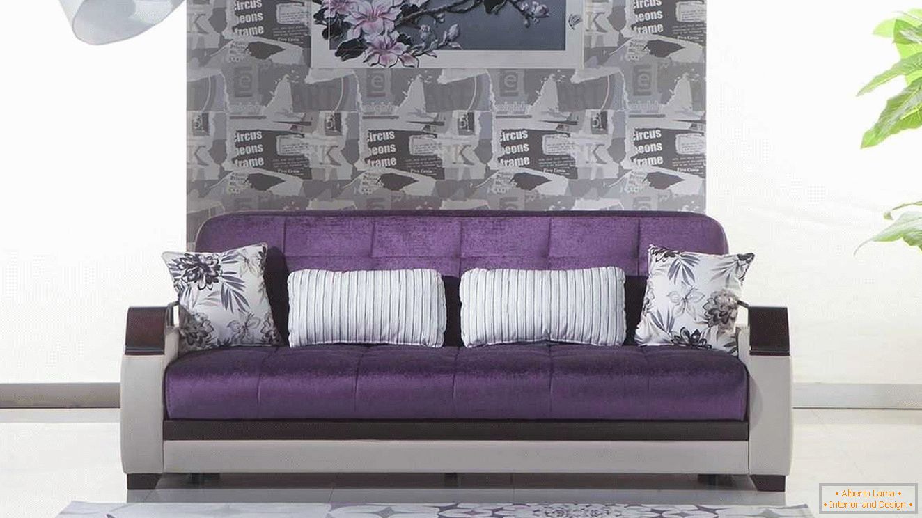 Luxurious purple sofa