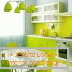 Kitchen with bright interior