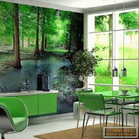 Wall-papers for kitchen wall photo 3d, photo 12