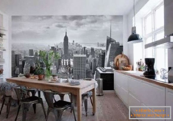 Wall-papers for kitchen wall Photo 3d, photo 8