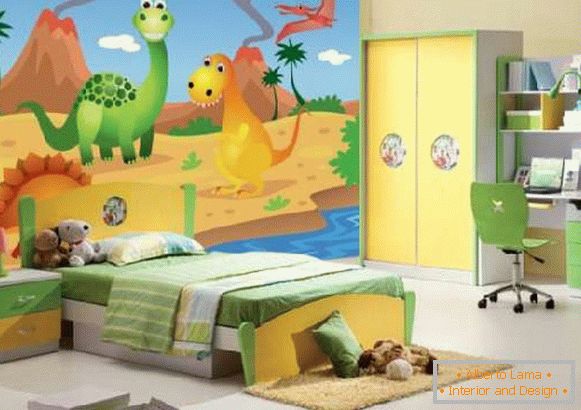dinosaur wallpapers in a nursery, photo 44