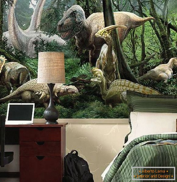 dinosaur wallpapers in a nursery, photo 45