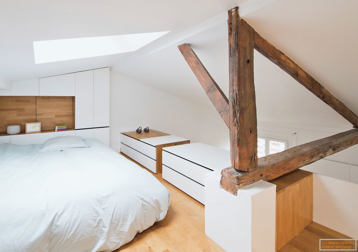 Bedroom in the attic room