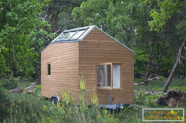 Exterior of a country house on wheels