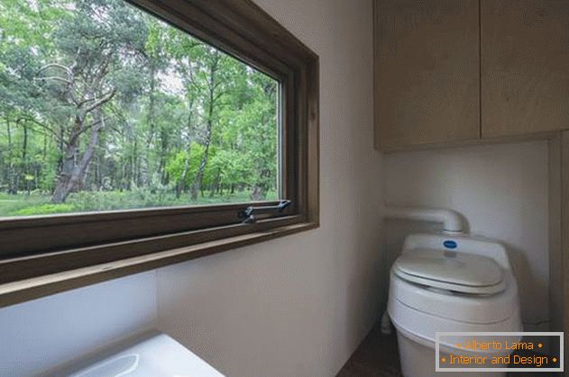 Bathroom in a country house on wheels