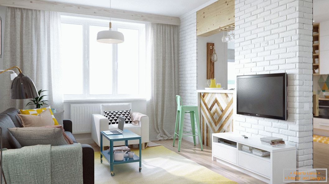 Interior design of a small apartment in Moscow