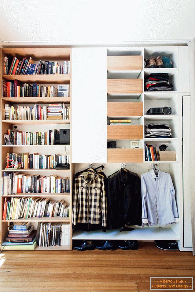 Wardrobe for books and clothes