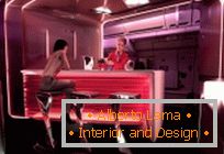 Futuristic saloon bar for Airbus from VW + BS and Virgin Atlantic