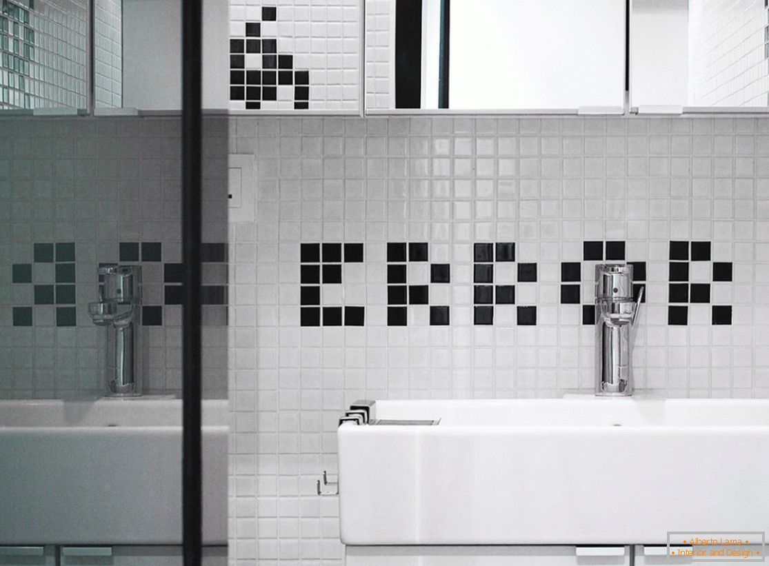 A bathroom of a narrow apartment in Hong Kong