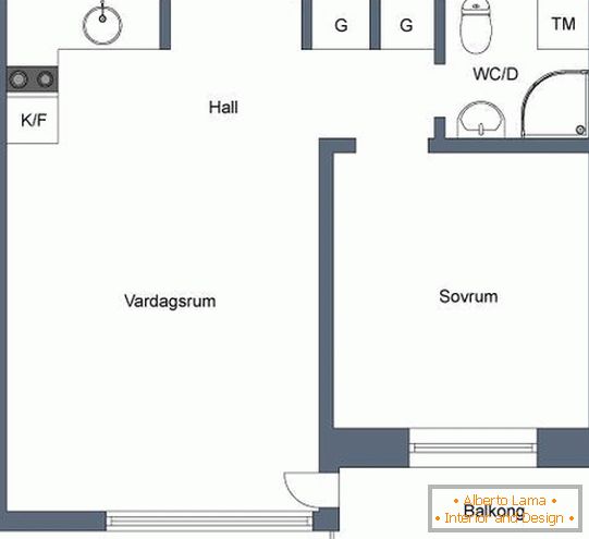 Real plan for a small apartment