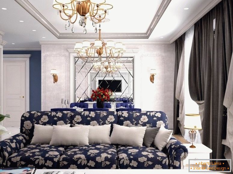living-room-in-classic-style-with-two-chandelier-and-mirror-wall