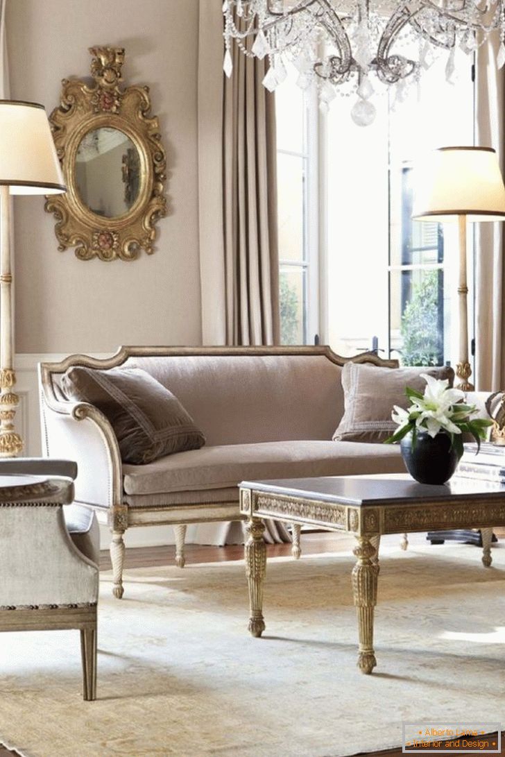 Baroque living room - 75 photos of unusual design