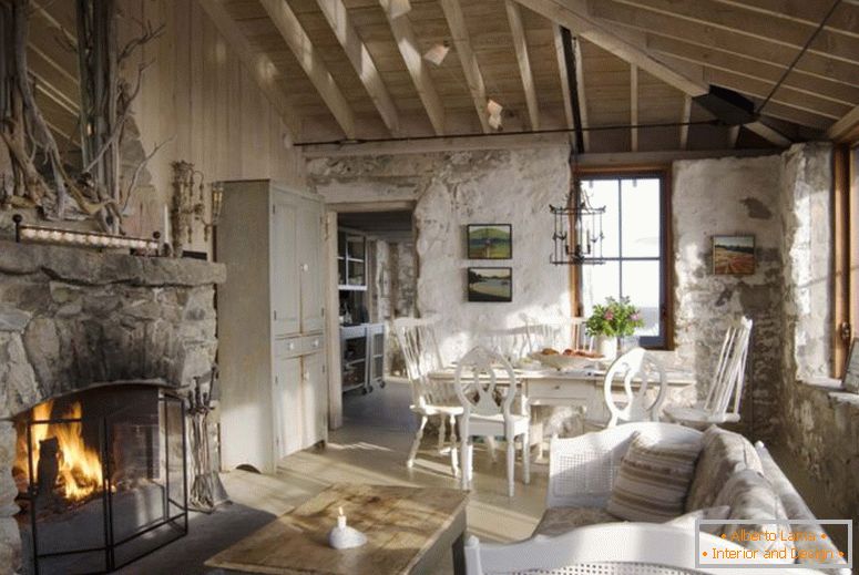 country-rustic-farmhouse-decor-living-room-white-wash-walls-fireplace-stone-cottage-neutral-cream-beige