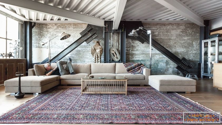 Use the carpet in the lounge style loft