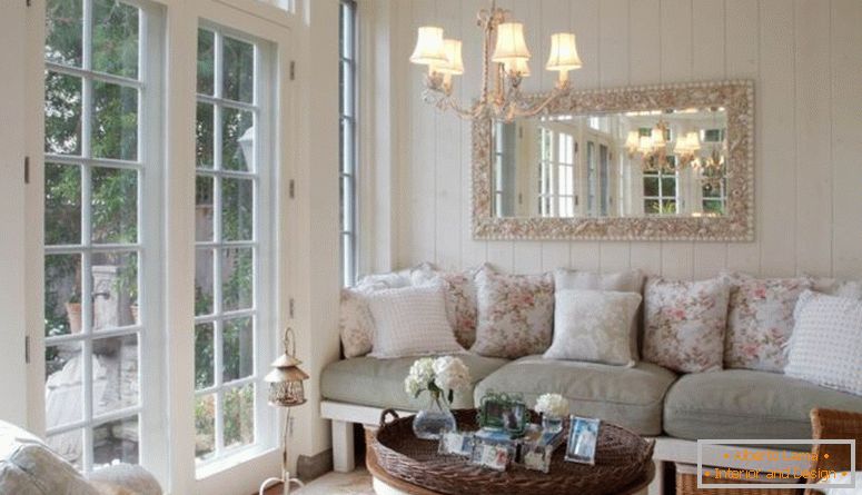 Living room in provence style - 80 photos of unusual design