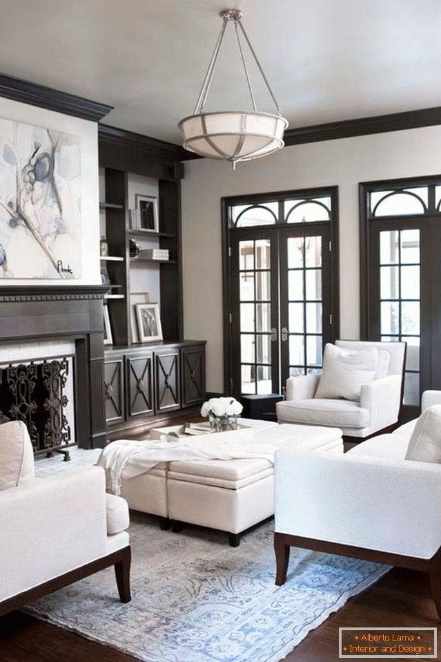 Interior of a small living room in a Victorian style