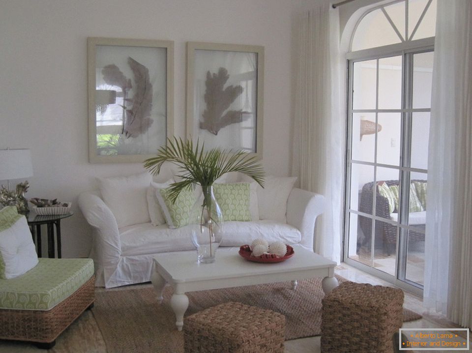 Interior of a small living room in a Victorian style