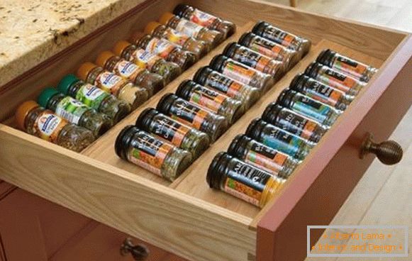 Homemade wooden spice box