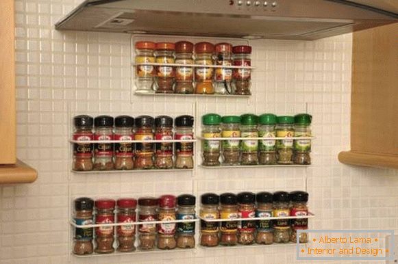 Simple shelves for spices