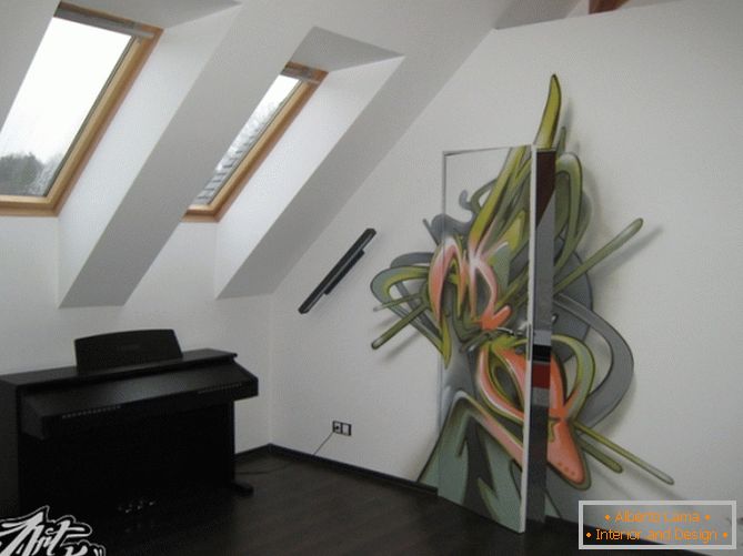 graffiti interior decoration, photo