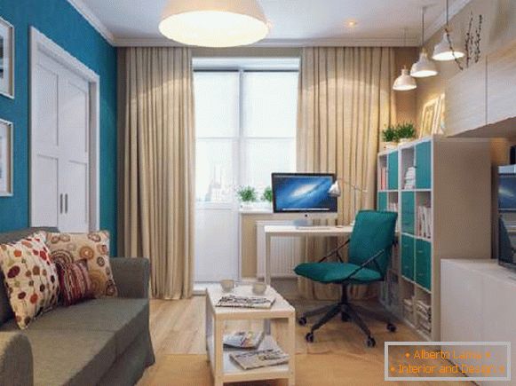 , design of a living room with a working area photo photo 101