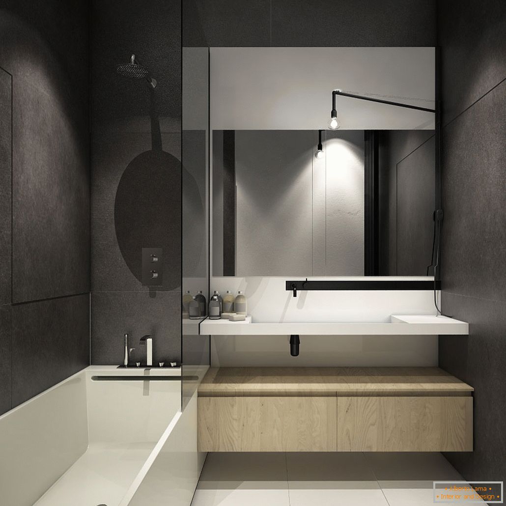 Bathroom design for a small loft style apartment