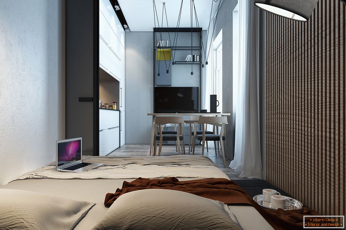 Design of a bedroom for a small apartment in Scandinavian style - фото 2