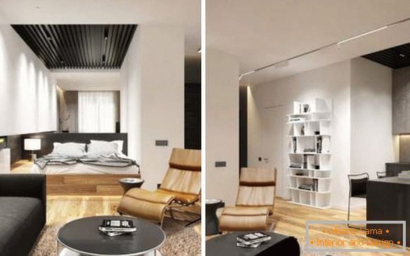 Luxury one-room studio apartments - high-tech design photo