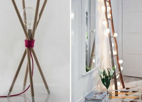 Floor lamp by own hands