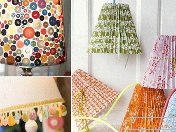 Stylish lampshades for lamps with their own hands